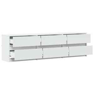 TV skříňka s LED bílá 180 x 34 x 50 cm kompozitní dřevo - obrázek 6