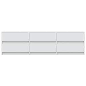 TV skříňka s LED bílá 180 x 34 x 50 cm kompozitní dřevo - obrázek 7