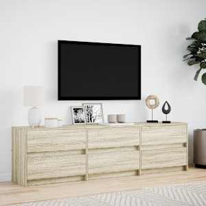 TV skříňka s LED dub sonoma 180 x 34 x 50 cm kompozitní dřevo - obrázek 4