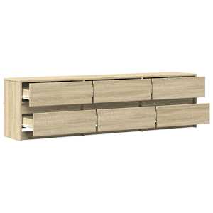 TV skříňka s LED dub sonoma 180 x 34 x 50 cm kompozitní dřevo - obrázek 6