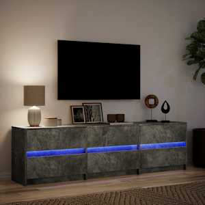 TV skříňka s LED betonově šedá 180x34x50 cm kompozitní dřevo - obrázek 5