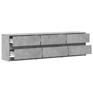 TV skříňka s LED betonově šedá 180x34x50 cm kompozitní dřevo - obrázek 6