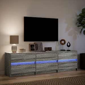 TV skříňka s LED šedá sonoma 180 x 30 x 50 cm kompozitní dřevo - obrázek 5