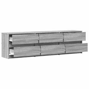 TV skříňka s LED šedá sonoma 180 x 30 x 50 cm kompozitní dřevo - obrázek 6