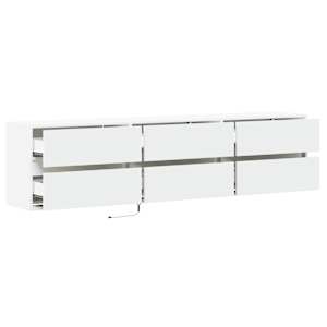 Nástěnná TV skříňka s LED bílá 180 x 31 x 45 cm - obrázek 9