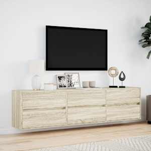 Nástěnná TV skříňka s LED dub sonoma 180 x 31 x 45 cm - obrázek 4