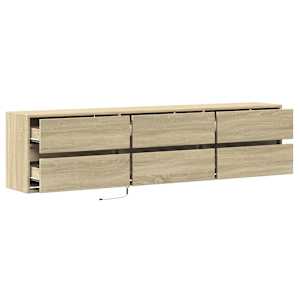 Nástěnná TV skříňka s LED dub sonoma 180 x 31 x 45 cm - obrázek 9