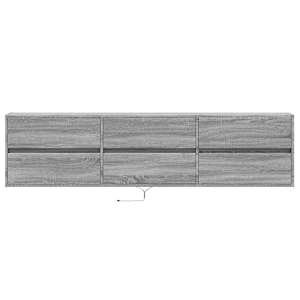 Nástěnná TV skříňka s LED šedá sonoma 180 x 31 x 45 cm - obrázek 6