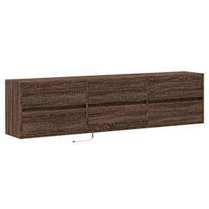 Nástěnná TV skříňka s LED hnědý dub 180 x 31 x 45 cm - obrázek 3