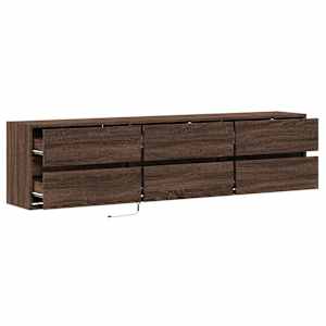 Nástěnná TV skříňka s LED hnědý dub 180 x 31 x 45 cm - obrázek 9