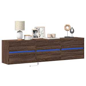 Nástěnná TV skříňka s LED hnědý dub 180 x 31 x 45 cm - obrázek 1