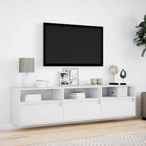 Nástěnná TV skříňka s LED bílá 180 x 31 x 45 cm - obrázek 4
