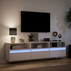 Nástěnná TV skříňka s LED bílá 180 x 31 x 45 cm - obrázek 5