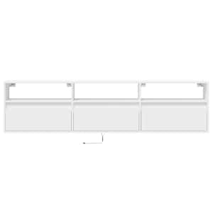 Nástěnná TV skříňka s LED bílá 180 x 31 x 45 cm - obrázek 6