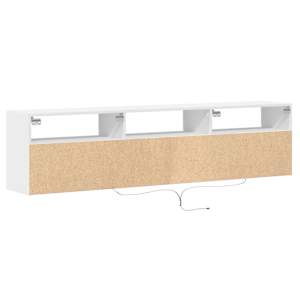 Nástěnná TV skříňka s LED bílá 180 x 31 x 45 cm - obrázek 8
