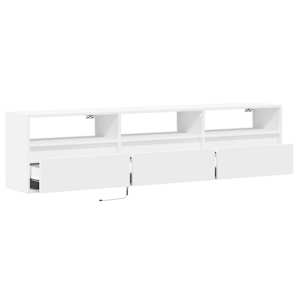 Nástěnná TV skříňka s LED bílá 180 x 31 x 45 cm - obrázek 9