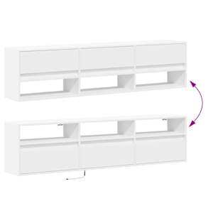 Nástěnná TV skříňka s LED bílá 180 x 31 x 45 cm - obrázek 10