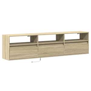 Nástěnná TV skříňka s LED dub sonoma 180 x 31 x 45 cm - obrázek 3