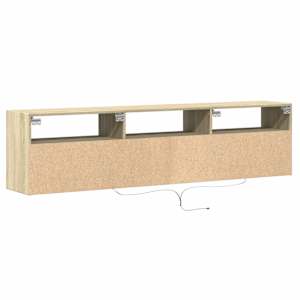 Nástěnná TV skříňka s LED dub sonoma 180 x 31 x 45 cm - obrázek 8