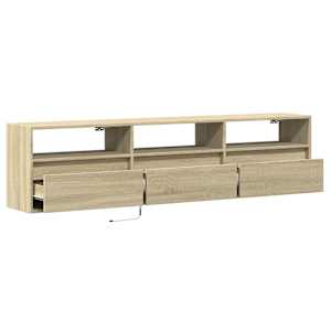 Nástěnná TV skříňka s LED dub sonoma 180 x 31 x 45 cm - obrázek 9