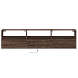 Nástěnná TV skříňka s LED hnědý dub 180 x 31 x 45 cm - obrázek 6