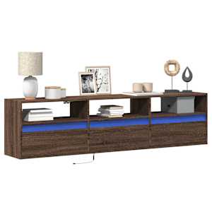 Nástěnná TV skříňka s LED hnědý dub 180 x 31 x 45 cm - obrázek 1