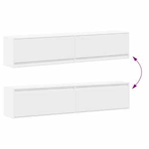 Nástěnná TV skříňka s LED bílá 180 x 31 x 38 cm - obrázek 10