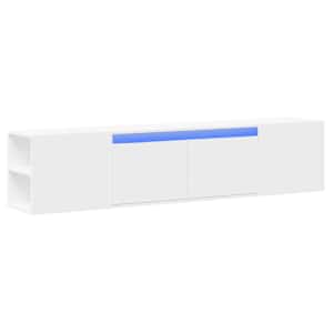 Nástěnná TV skříňka s LED bílá 180 x 31 x 39,5 cm - obrázek 3