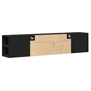 Nástěnná TV skříňka s LED černá 180 x 31 x 39,5 cm - obrázek 8