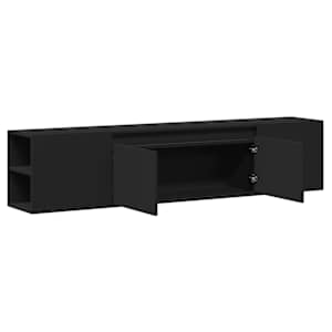 Nástěnná TV skříňka s LED černá 180 x 31 x 39,5 cm - obrázek 9