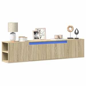 Nástěnná TV skříňka s LED dub sonoma 180 x 31 x 39,5 cm - obrázek 1