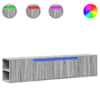 vidaXL teleri seinakapp LED-tuledega, hall Sonoma tamm, 180x31x39,5 cm