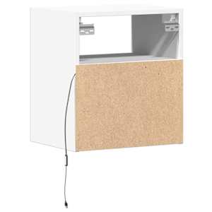 Nástěnné noční stolky s LED osvětlením 2 ks bílé - obrázek 8