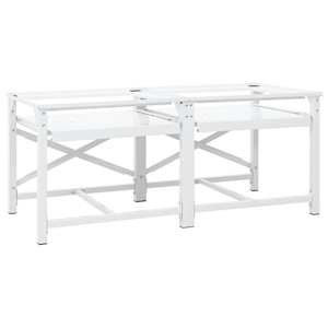 podstavek za dvojni pralni stroj z izvlečnimi policami bela