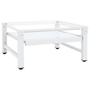 Podstavek za pralni stroj z izvlečno polico bel