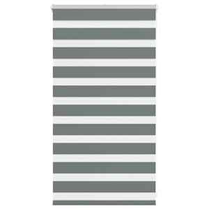 Zebra roleta tmavě šedá 85x100 cm šířka látky 80,9 cm polyester - obrázek 1