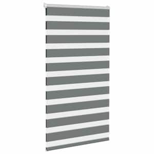 Zebra roleta tmavě šedá 85x100 cm šířka látky 80,9 cm polyester - obrázek 3