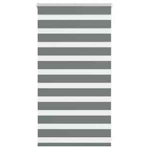 Zebra roleta tmavě šedá 90x100 cm šířka látky 85,9 cm polyester - obrázek 1