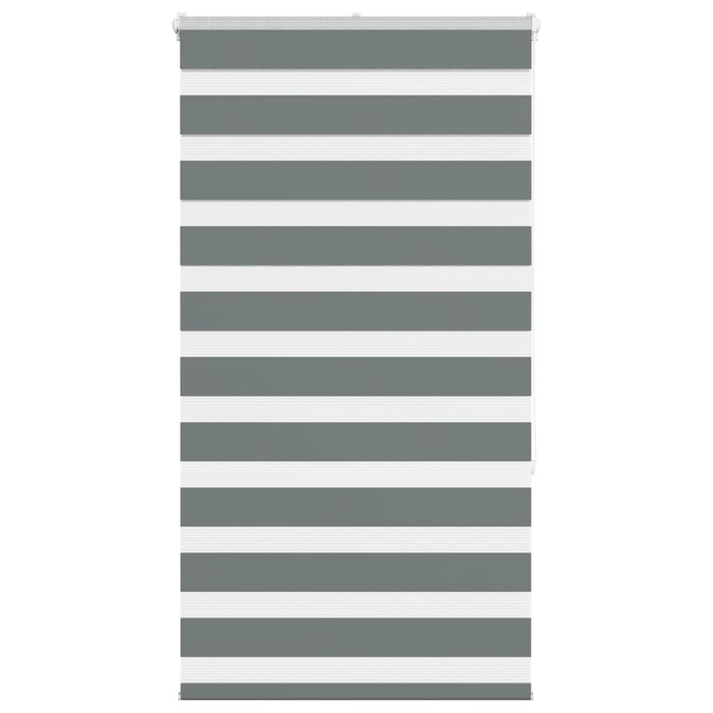 vidaXL Zebra roleta tmavě šedá 80x150 cm šířka látky 75,9 cm polyester