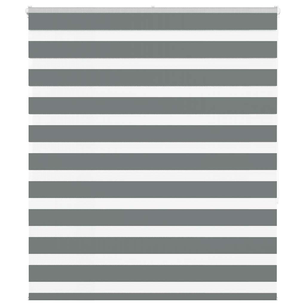 vidaXL Zebra roleta tmavošedá 125x150 cm šírka látky 120,9cm polyester