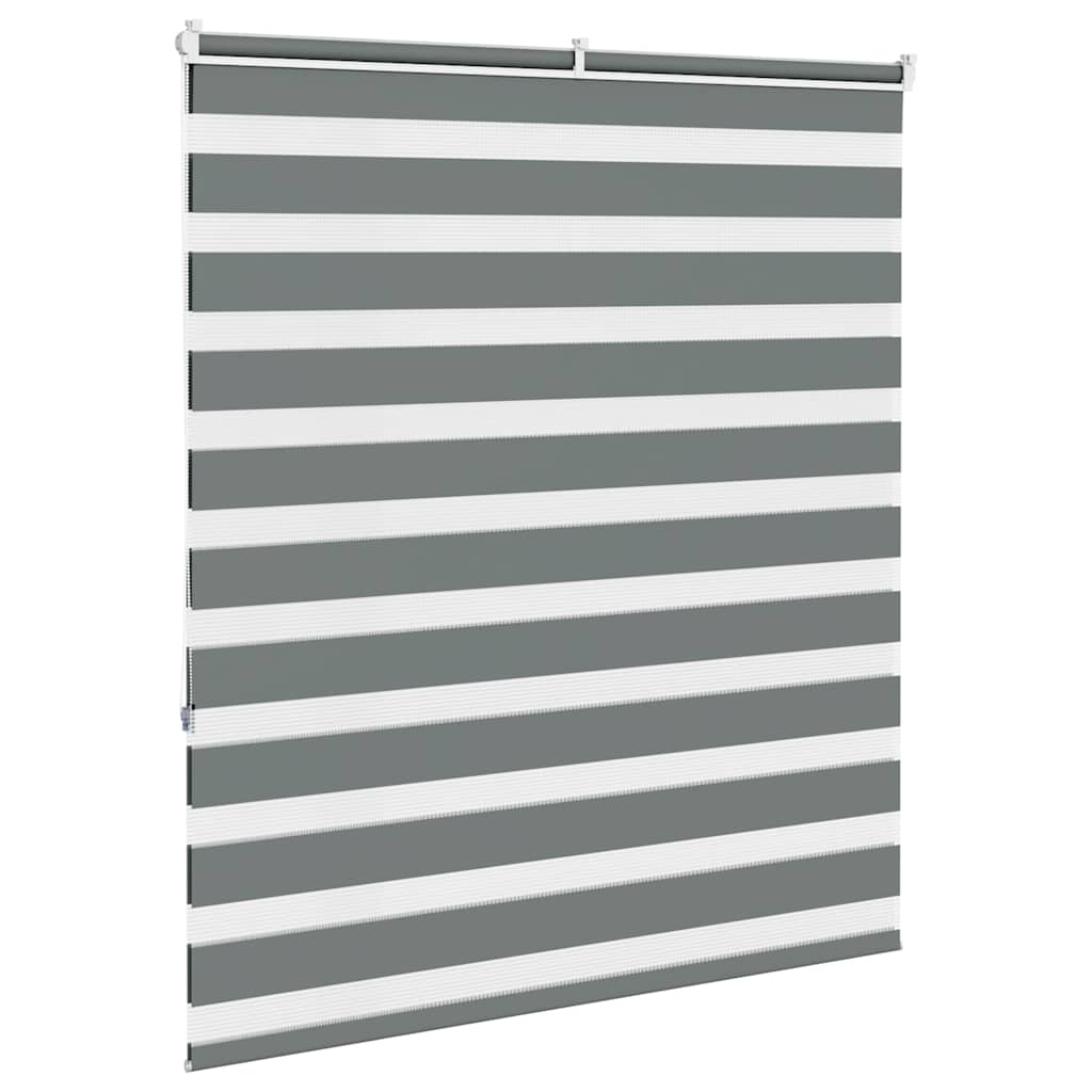 vidaXL Zebra rolgordijn 125x150 cm stofbreedte 120,9 cm donkergrijs grijs, foto 4