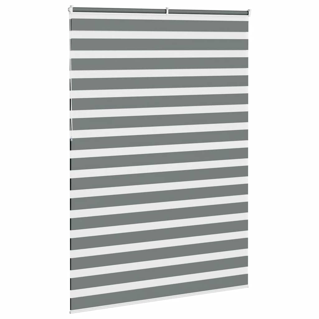 vidaXL Zebra rolgordijn 165x230 cm stofbreedte 160,9 cm donkergrijs grijs, foto 4