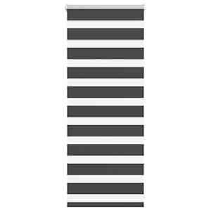 idaXL Zebra senčilo črna 60x100 cm tkanina širina 55,9 cm poliester
