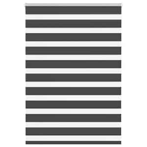 idaXL Zebra senčilo črna 110x100 cm tkanina širina 105,9 cm poliester