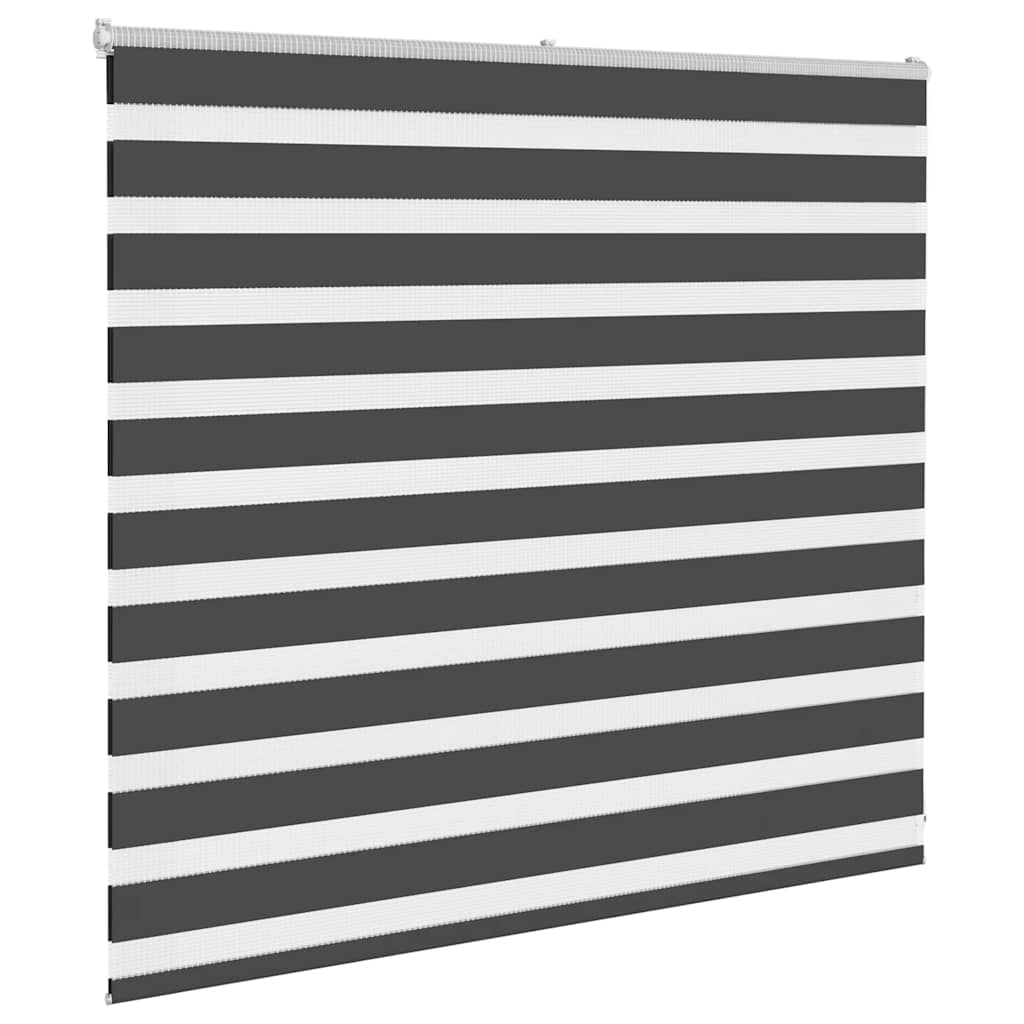 vidaXL Zebra rolgordijn 155x100 cm stofbreedte 150,9 cm zwart afbeelding