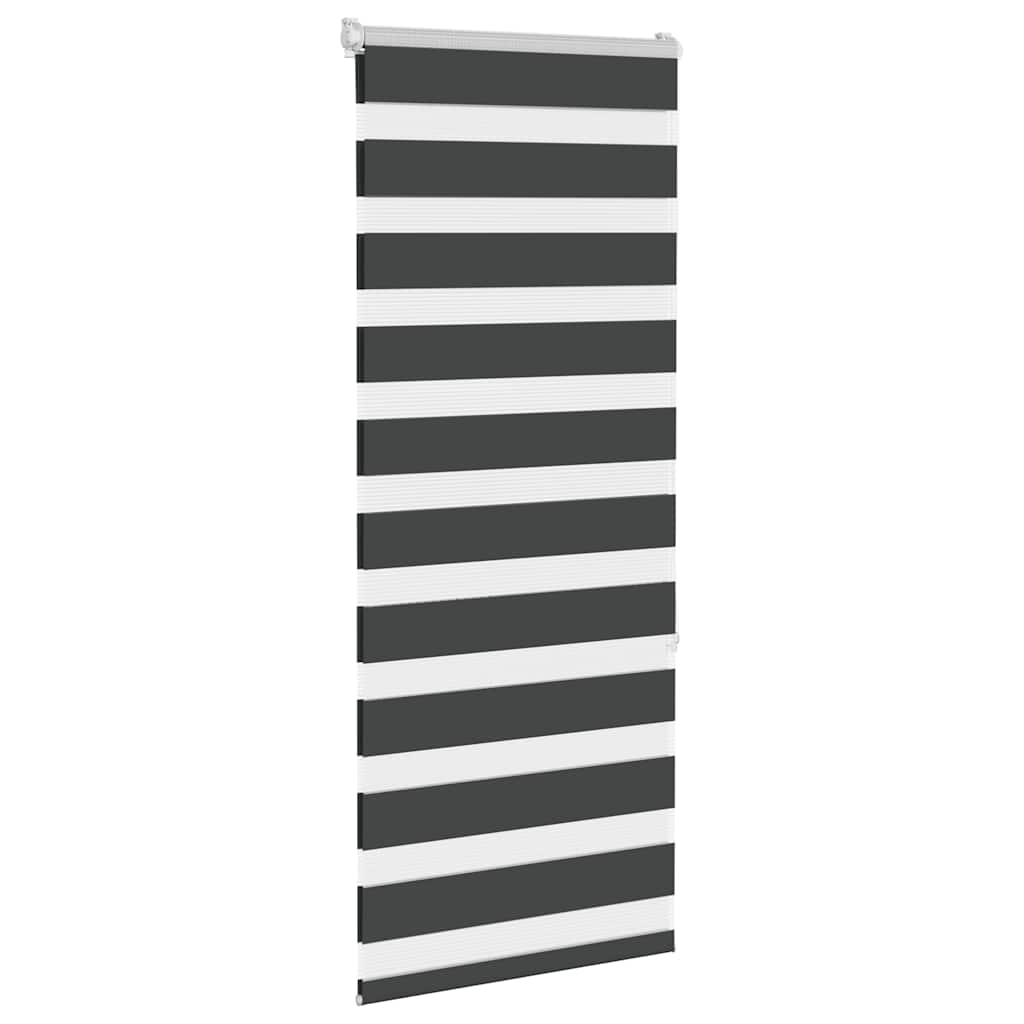 Thumbnail - vidaXL Zebrarollo Schwarz 65x150 cm Stoffbreite 60,9 cm Polyester