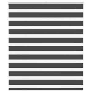 idaXL Zebra senčilo črna 130x150 cm tkanina širina 125,9 cm poliester