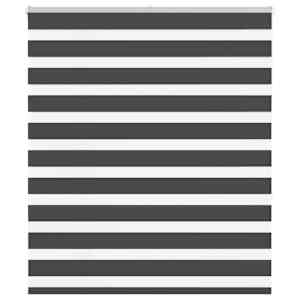 idaXL Zebra senčilo črna 135x150 cm tkanina širina 130,9 cm poliester