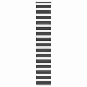 idaXL Zebra senčilo črna 50x200 cm tkanina širina 45,9 cm poliester