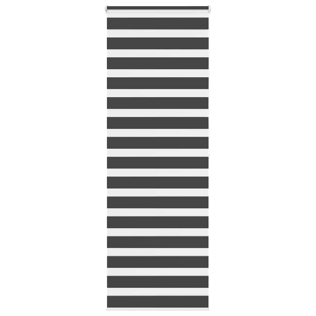 vidaXL Zebra roleta čierna 75x200 cm šírka látky 70,9 cm polyester